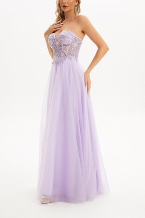 Nala Strapless A-line Dress